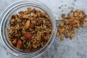 granola med havregryn og honning