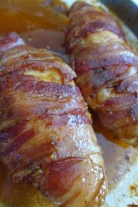 Baconsurret kylling
