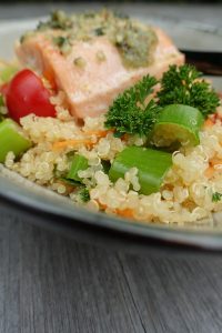 Laks med quinoa