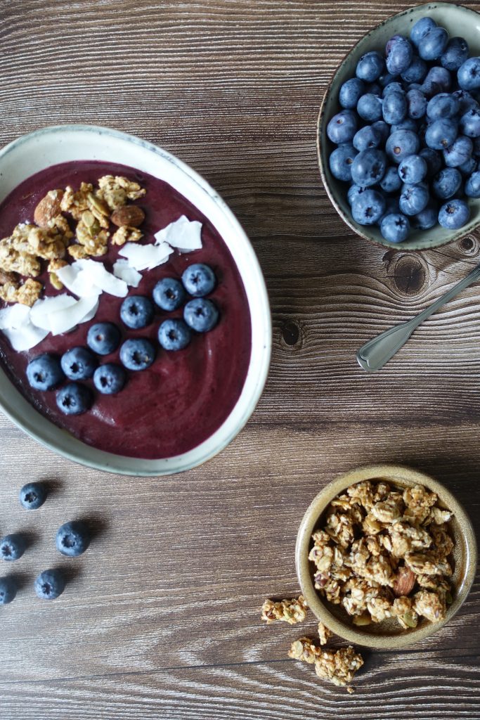 Smoothie med blåbær og grønnkål